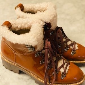 Donald Pliner Fur-lined Lace-up Boots